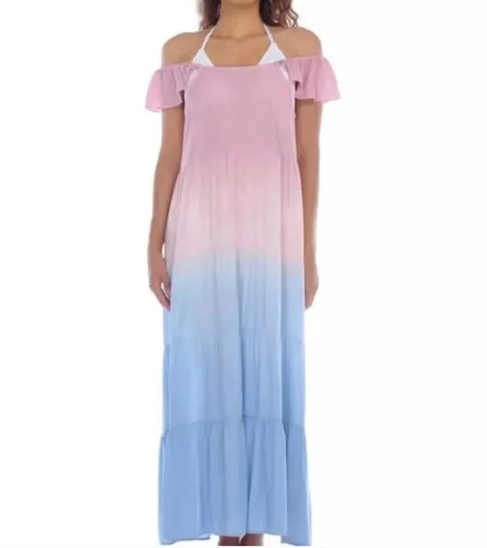 NWT Raviya Ombré Maxi Coverup Dress in Mauve Ombre Size S